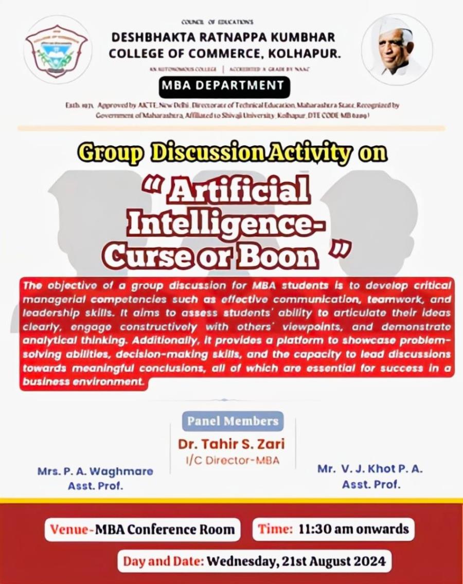 Group Discussion Activity for MBA Part-II Stu